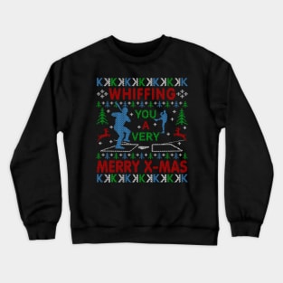 Baseball We Pitch You a Merry Christmas Funny Pitcher Baseball Ugly Christmas Sweater Crewneck Sweatshirt